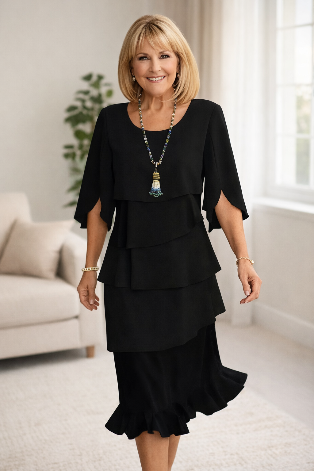 Patricia | Elegant Comfort Ruffle Dress