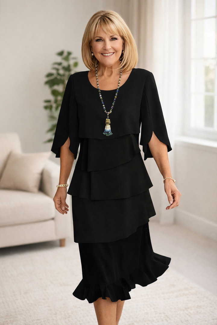 Patricia | Elegant Comfort Ruffle Dress